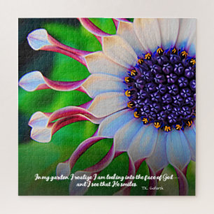 Quebra-cabeça Inspiration Purple Daisy Deus Sorri Floral