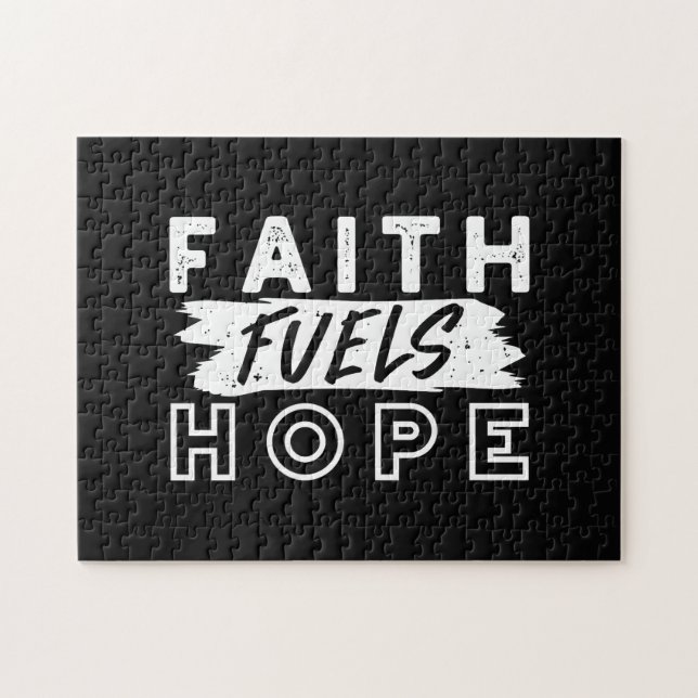 Quebra-cabeça Inspirational Faith Quote – Faith Fuels Hope (Horizontal)