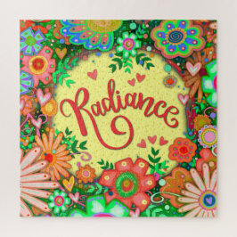 Quebra-cabeça Inspirivência Floral Joyful Trendy Radiance Heart
