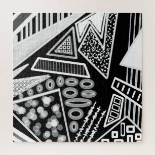 Quebra-cabeça Inspirou a Moda da Pista Preta e Branca 2022