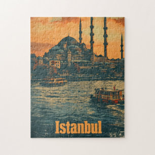 Quebra-cabeça Instantâneo de Istambul: Cartão-postal Vintage