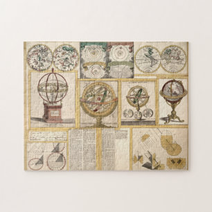 Quebra-cabeça Instrumentos Astronômicos Carta Celeste Mapa Mundi
