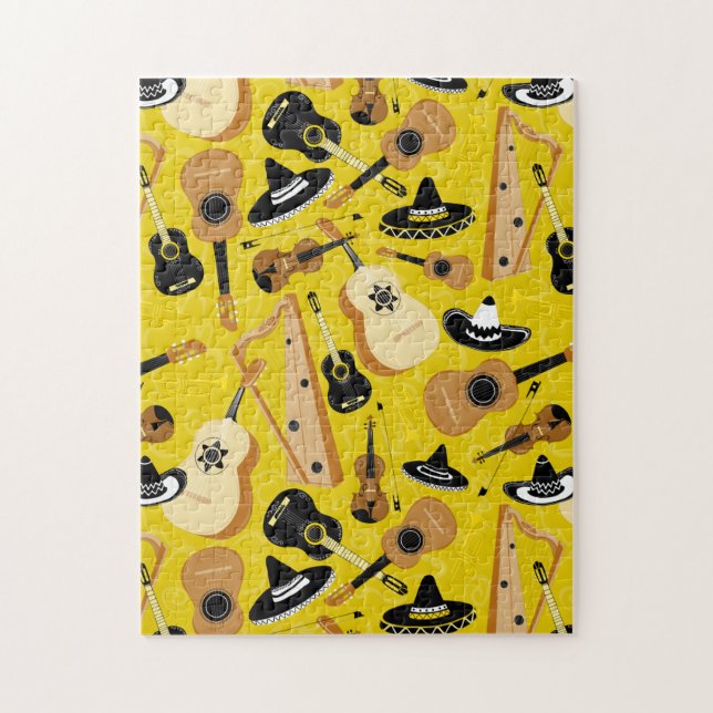 Quebra-cabeça Instrumentos de Banda Mariachi (Vertical)