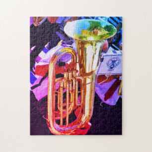 Quebra-cabeça Instrumentos Musicais Tuba Tenor Brilhante Banda d