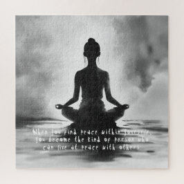 Quebra-cabeça Instrutor de Meditação de Yoga Lotus Pose Pintura