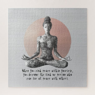 Quebra-cabeça Instrutor de Meditação Yoga Reiki Master Lotus Pos