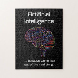 Quebra-cabeça Inteligência artificial versus coisa real