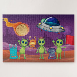 Quebra-cabeça Invasão de Alien Espacial Puzzle