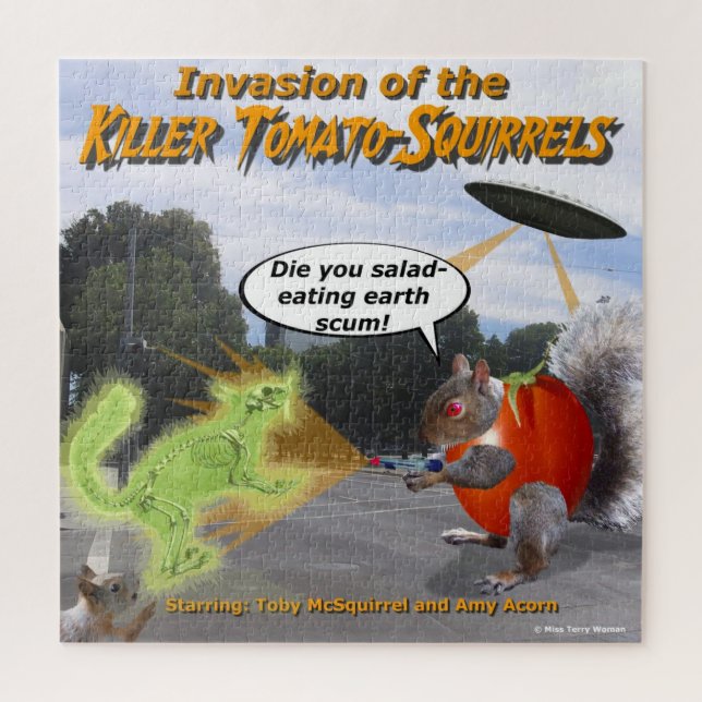 Quebra-cabeça Invasão dos esquilos de tomate assassino (Vertical)