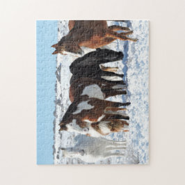 Quebra-cabeça Inverno na bacia de lavagem da areia