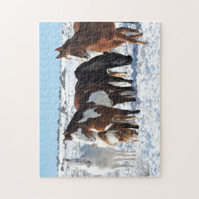 Quebra-cabeça Inverno na bacia de lavagem da areia (Vertical)