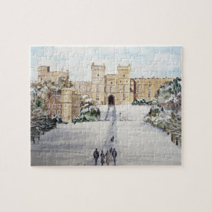 Quebra-cabeça Inverno na paisagem do castelo de Windsor