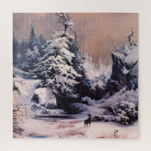 Quebra-cabeça Inverno nas Montanhas Rochosas (por Thomas Moran)