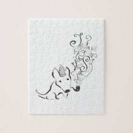 Quebra-cabeça Investigar tudo o que é inglês Bull Terrier art