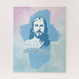 Quebra-cabeça Ir Para A Igreja..! Jesus Cristo. Christian Preach