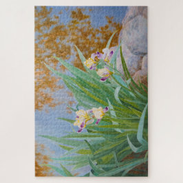 Quebra-cabeça Íris Amarelo e Roxo com Luz Ouro