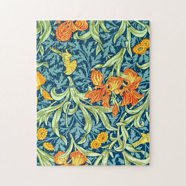 Quebra-cabeça Íris, um padrão de William Morris, (Vertical)