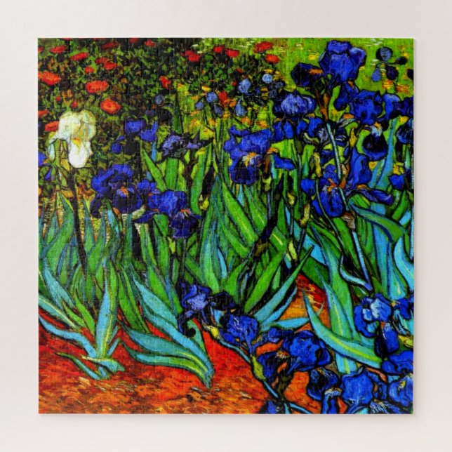 Quebra-cabeça Irises, a famosa pintura floral de Van Gogh (Vertical)