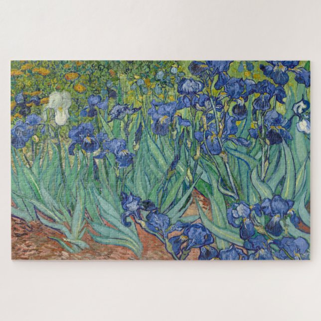 Quebra-cabeça Irises, Floral Oil Painting, Vincent Van Gogh (Horizontal)