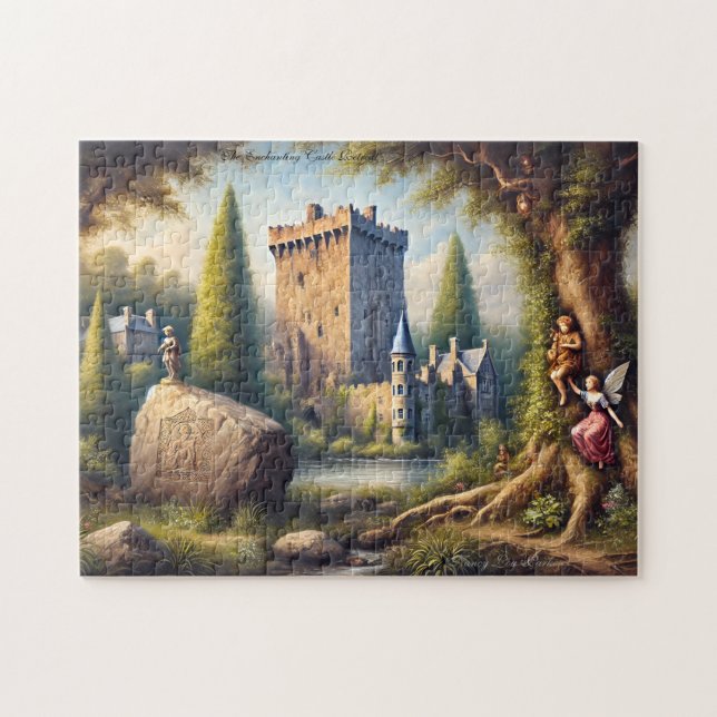 Quebra-cabeça Irish Castle with Hidden Fairies Historic Landmark (Horizontal)