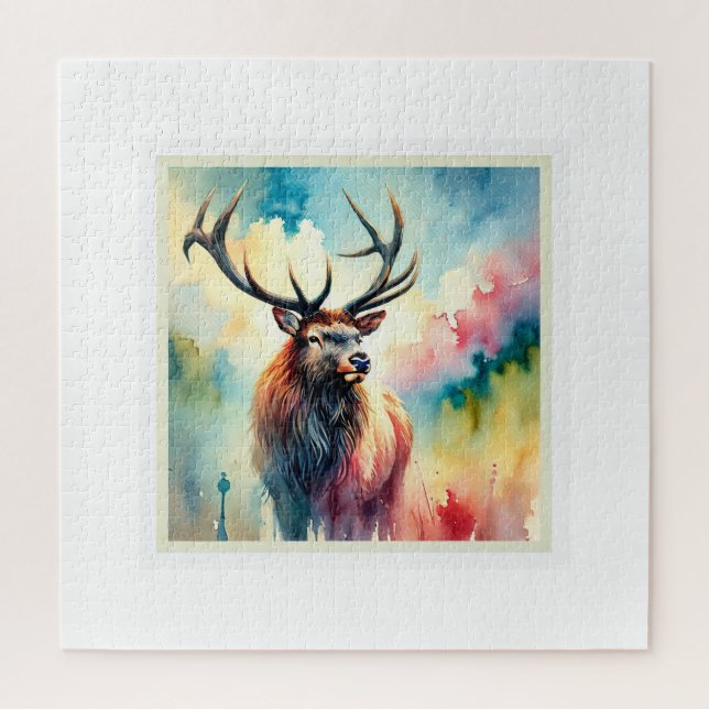 Quebra-cabeça Irish Elk 170724AREF101 - Watercolor (Vertical)