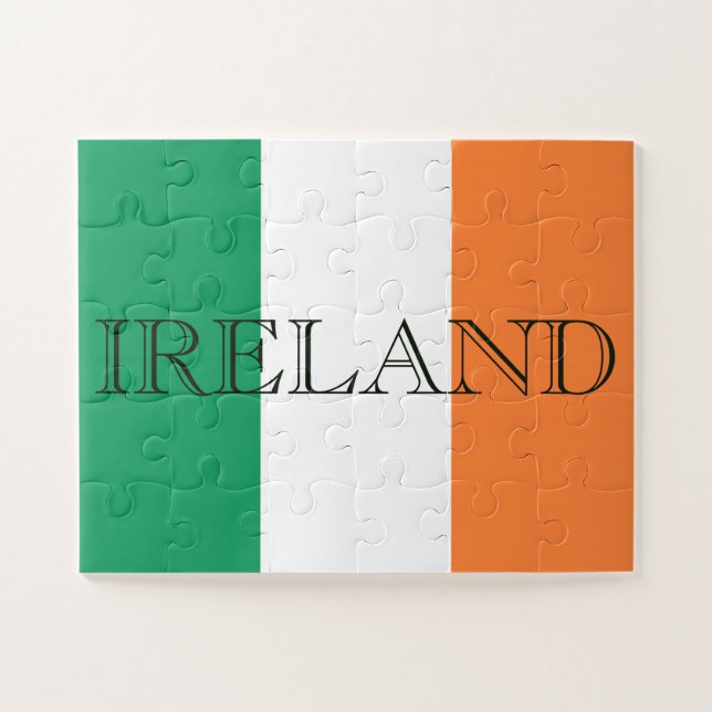 Quebra-cabeça Irish Flag Ireland 11x14 30pc jpcn (Horizontal)