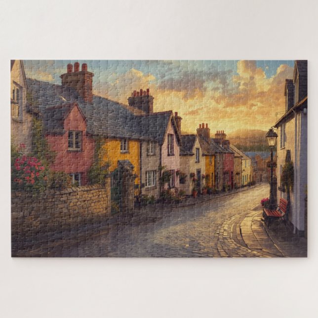 Quebra-cabeça Irish Village Jigsaw Puzzle (Horizontal)