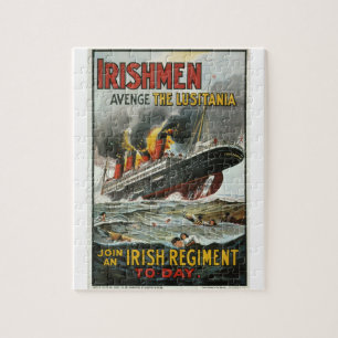 Quebra-cabeça Irishmen vinga o Poster Lusitania_Propaganda