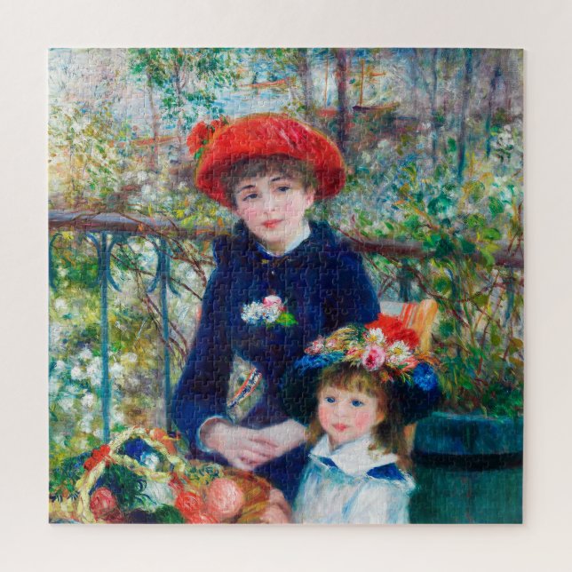 Quebra-cabeça Irmã de Pierre-Auguste Renoir no terraço (Vertical)