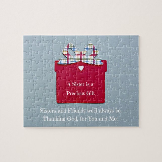 Quebra-cabeça Irmã é um presente de Precioso (Horizontal)