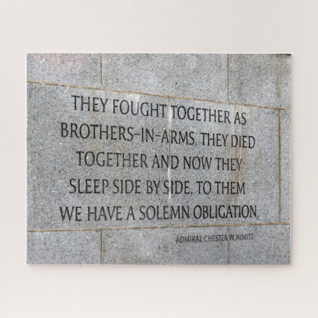 Quebra-cabeça Irmãos no Memorial de Armas WW2 (Horizontal)