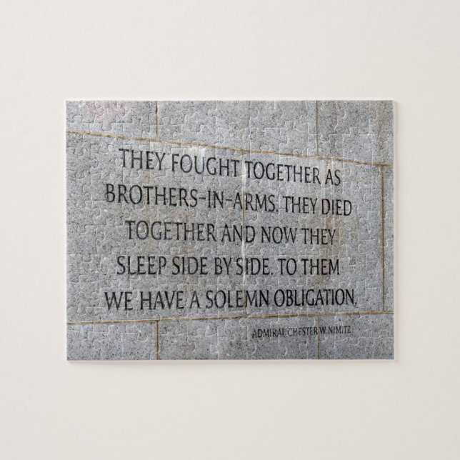 Quebra-cabeça Irmãos no Memorial de Armas WW2 (Horizontal)