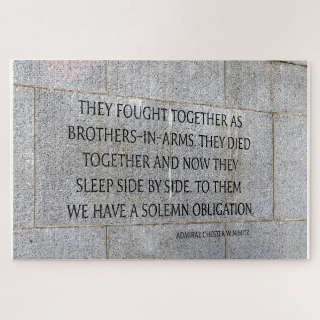 Quebra-cabeça Irmãos no Memorial de Armas WW2 (Horizontal)