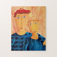 Irmãos Pintura Contemporânea de Bela Arte Puz