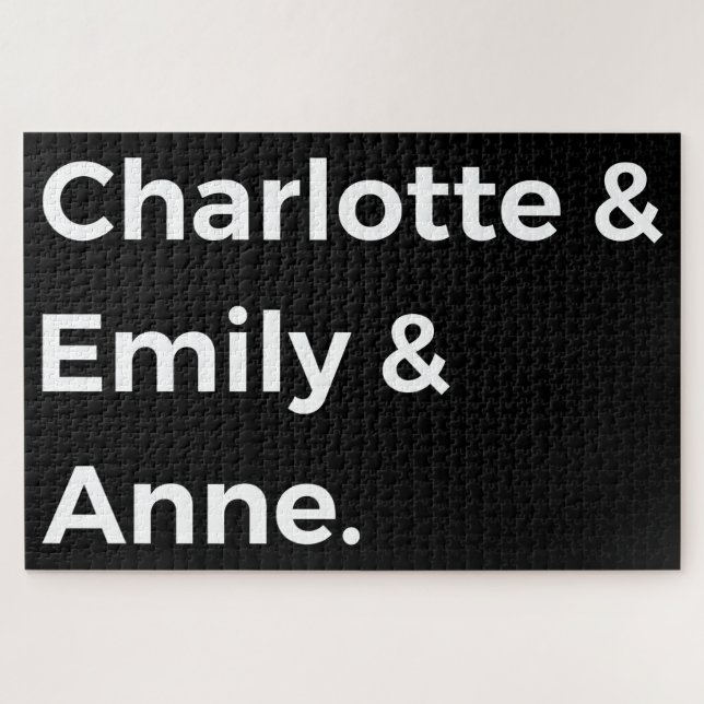 Quebra-cabeça Irmãs Brontë I - Charlotte & Emily & Anne (Horizontal)