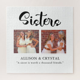 Quebra-cabeça Irmãs Calliografia 2 Citação de Foto Sibling