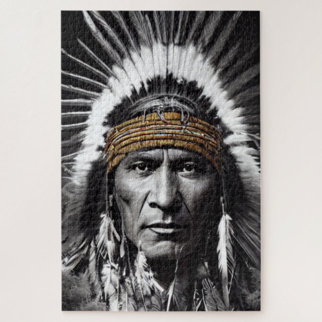 Quebra-cabeça Iroquois Americano Nativo (Vertical)