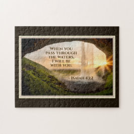 Quebra-cabeça Isaiah 43:2 Quando você passa pela Bíblia das água