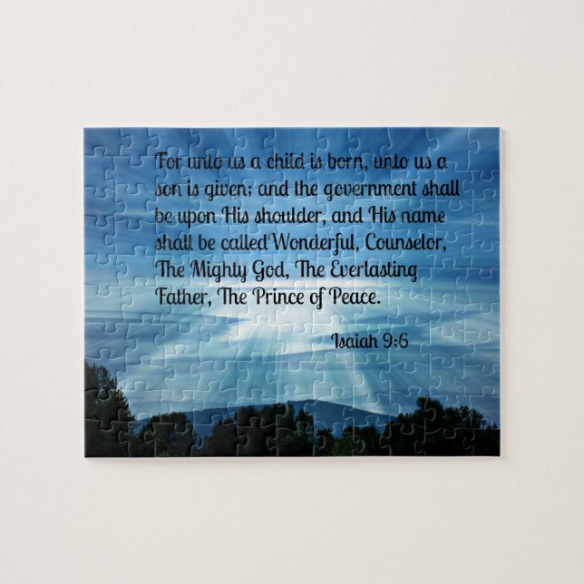 Quebra-cabeça Isaiah 9:6 Para nós, uma criança é nascer... (Horizontal)