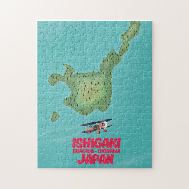Quebra-cabeça Ishigaki Okinawa, mapa do Japão (Vertical)