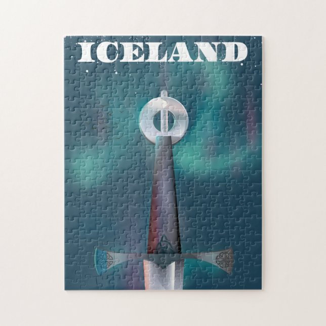 Quebra-cabeça Islândia Espada Medieval (Vertical)