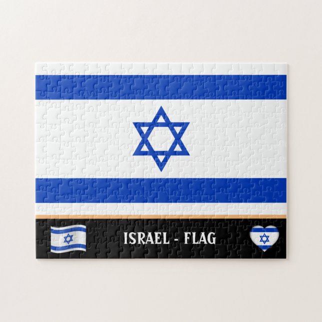 Quebra-cabeça Israel Flag e Israel country / Israel (Horizontal)