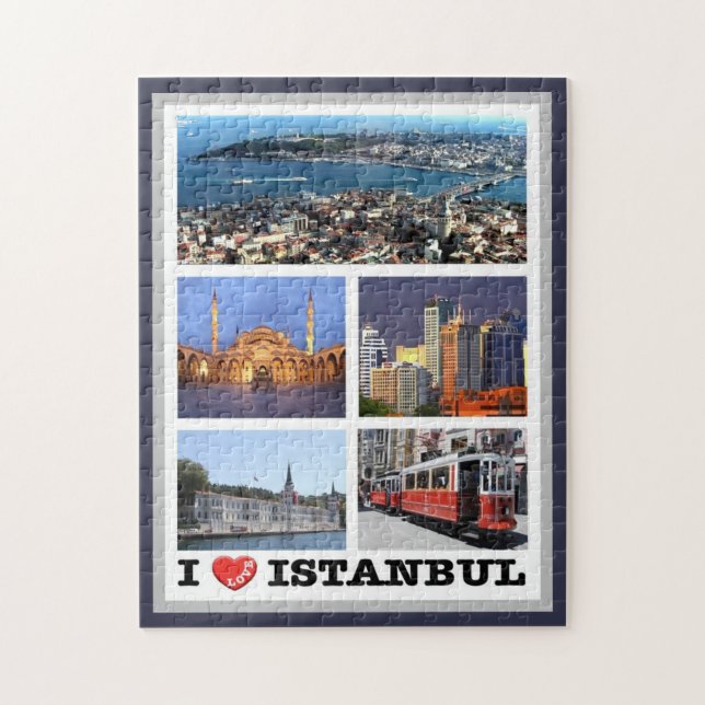 Quebra-cabeça Istambul - Eu Amo - Turquia - (Vertical)