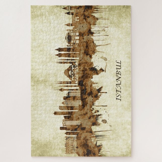 Quebra-cabeça Istambul Turquia - paisagem urbana (Vertical)