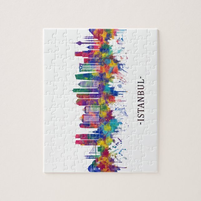 Quebra-cabeça Istambul Turquia Skyline (Vertical)