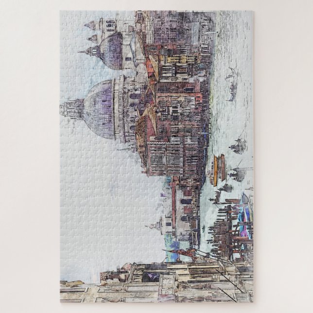 Quebra-cabeça Itália, Canal de Veneza Gondolas (Vertical)