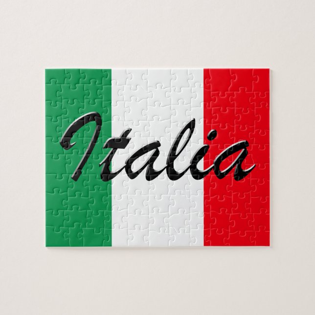 Quebra-cabeça Italia Flag - High Quality (Horizontal)