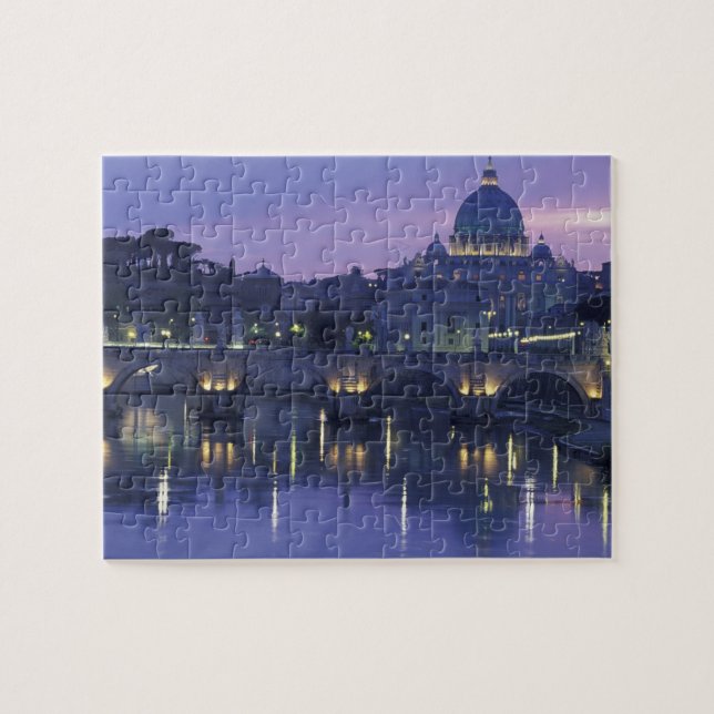 Quebra-cabeça Itália, Roma São Pedro e Ponte Sant Angelo, (Horizontal)
