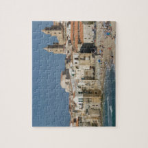 Itália, Sicília, Cefalù, Vista da cidade com Duomo