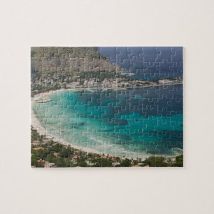 Quebra-cabeça Itália, Sicília, Mondello, Vista da praia a partir